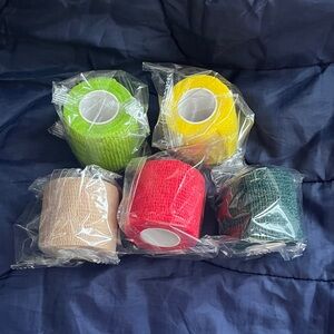Self adhesive bandages, x5, great for injuries, NWT, Colorful-